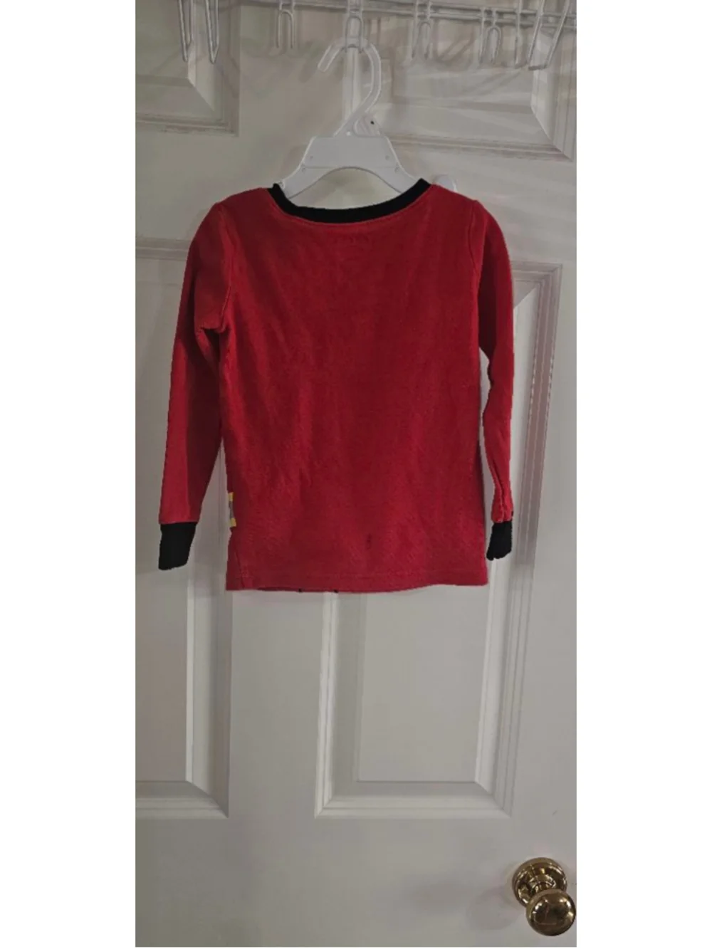 Boys Old Navy Fire Chief Pajama Top 5T Red Black